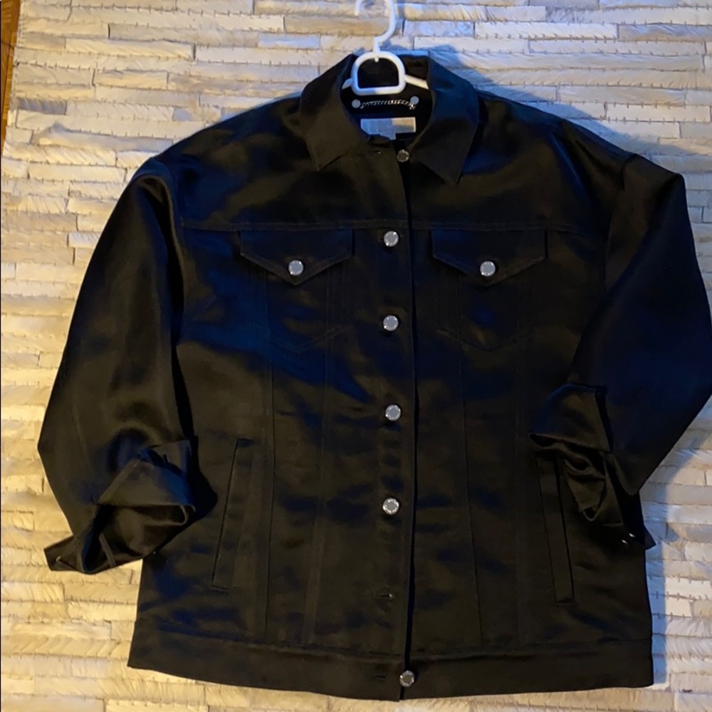 Michael Kors MMK Satin Trucker Jacket